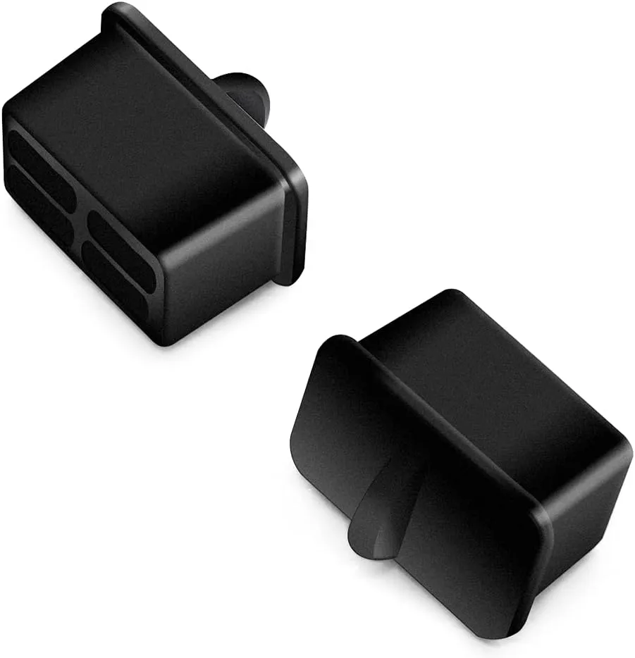 SFP-A 100 Counts Dust Cover Caps Ethernet Port Plugs Protector for Network Switches Routers Hubs Slot Port, Black Silicone,15x10x17mm