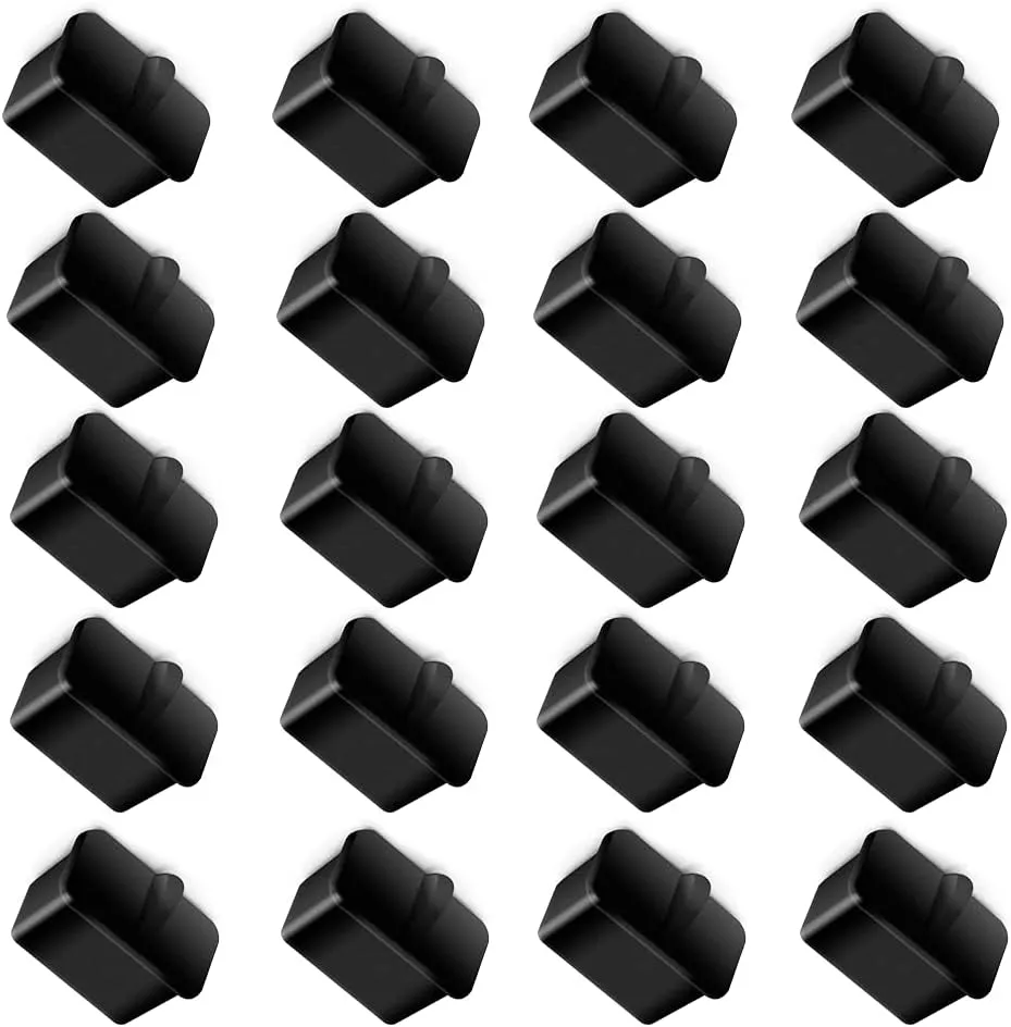 SFP-A 100 Counts Dust Cover Caps Ethernet Port Plugs Protector for Network Switches Routers Hubs Slot Port, Black Silicone,15x10x17mm