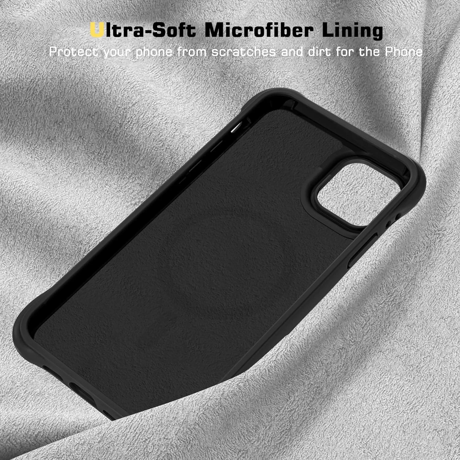 Shockproof for iPhone 11 Case, [Screen Protector   Camera Lens Protector],Compatible with MagSafe,Magnetic Silicone Slim Cute Wave Pattern Case, Microfiber Lining Phone Case for Men,Black