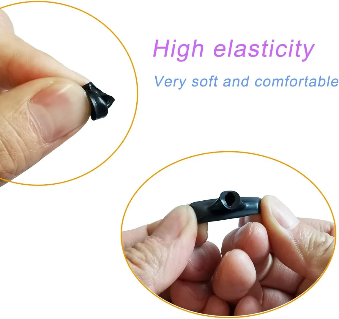 Silicone Ear Tips for Galaxy Buds Pro Replacement Earbuds Tips for Galaxy Buds Pro Earbuds 6 Pairs LMS Black