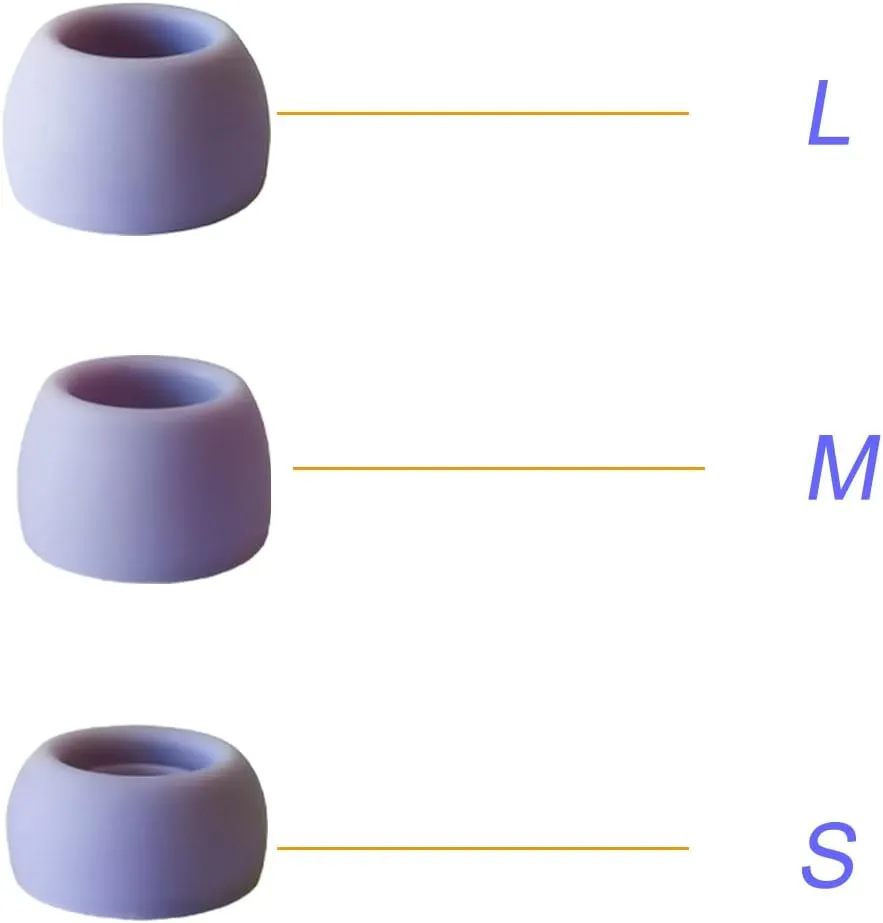 Silicone Ear Tips for Galaxy Buds Pro Replacement Earbuds Tips for Galaxy Buds Pro Earbuds 6 Pairs LMS Purple