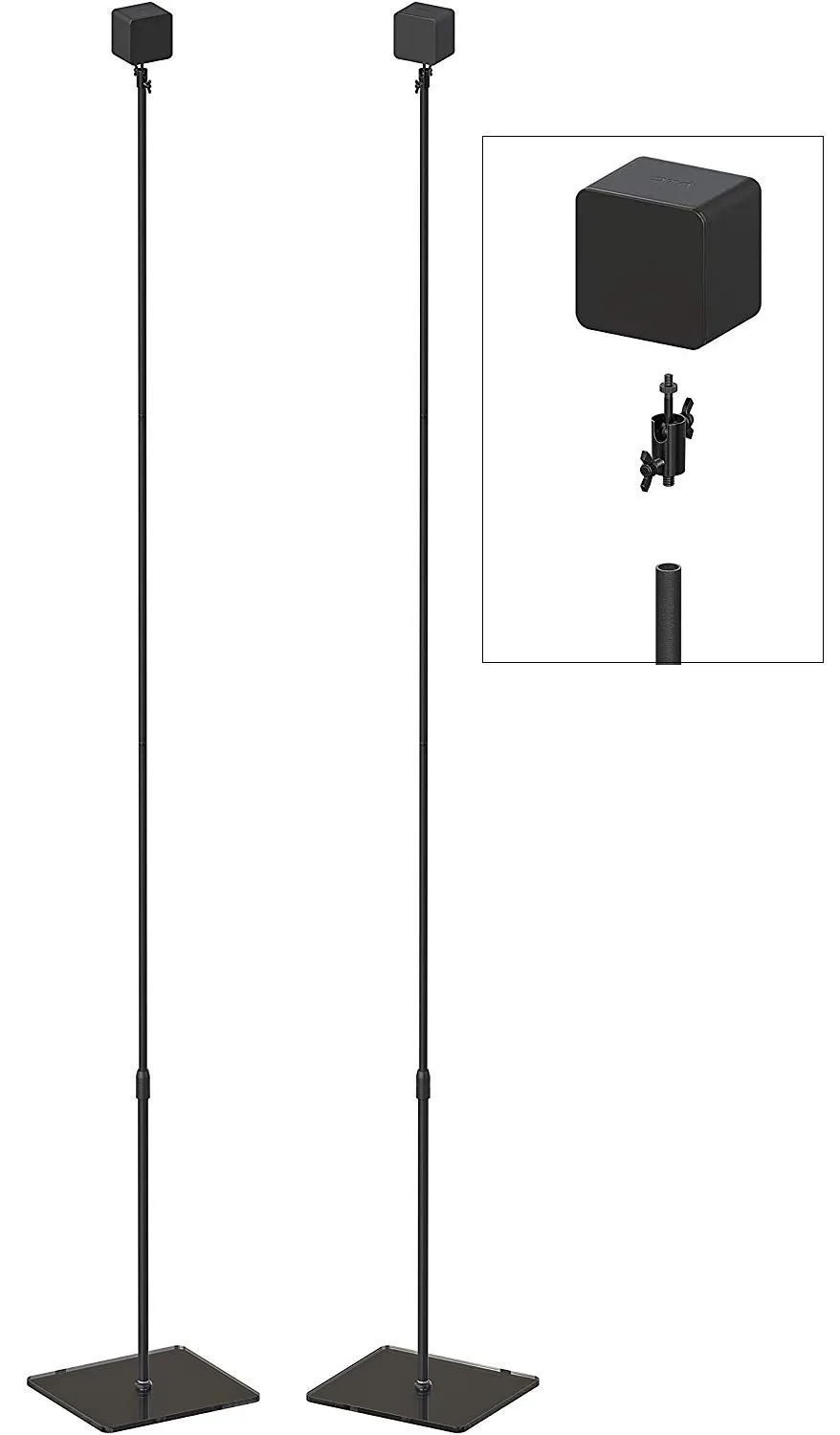 Skywin VR Tripod Glass Stand, Base Station Mount, Compatible with Steam VR Base Station 2.0 & Oculus Rift Constellation (2 Stands)