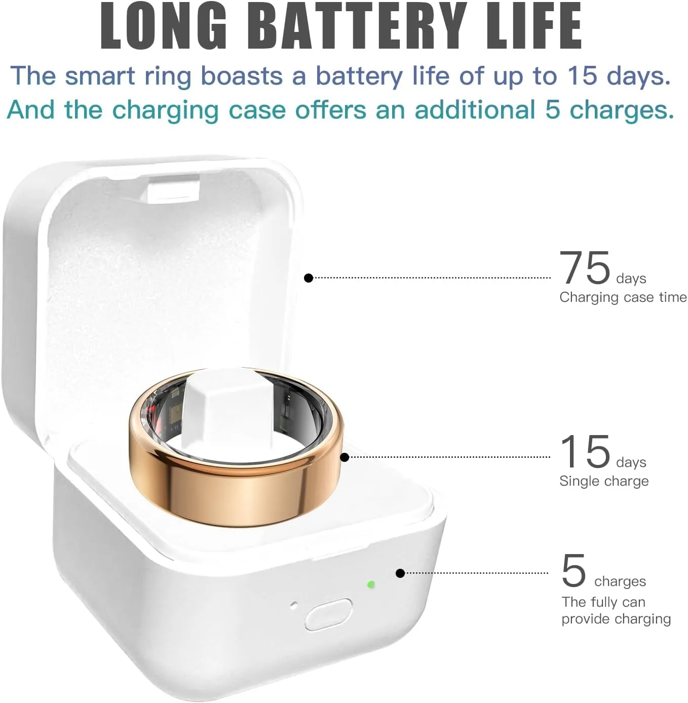 Smart Ring Health Tracker for Women Men, Sleep Tracker with Heart Rate and Blood Oxygen, Fitness Ring for Activity Monitoring, 15 Days Battery, No Subscription, Titanium Alloy (Silver, #9)