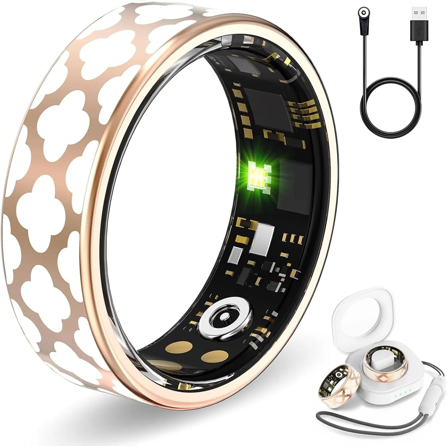 Smart Ring Health Tracker, Heart Rate Fitness Tracker, Activity Trackers for Man&Women -Sleep&Exercise Monitor Heart Rate,Blood Oxygen,Waterproof Sleep Tracking Wearable (10)