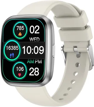 Smart Watches for Women, 1.75" Bluetooth Call, AI Voice Smartwatch, 24/7 Heart Rate Monitor, Blood Pressure/SpO2/Sleep Tracker, IP68 Waterproof, 100  Sports Fitness Tracker for Android iOS Grey