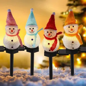 SnowLight Snowman Solar Christmas Lights Outdoor Decoration