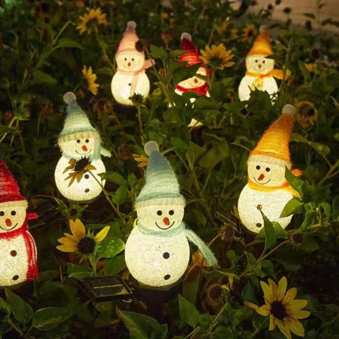 SnowLight Snowman Solar Christmas Lights Outdoor Decoration