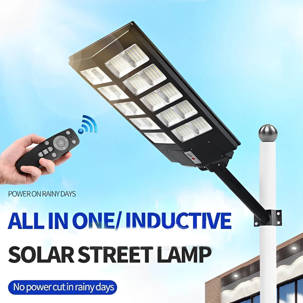 Solar-Powered Commercial Street Lights, 2000W, Motion Sensor, IP67