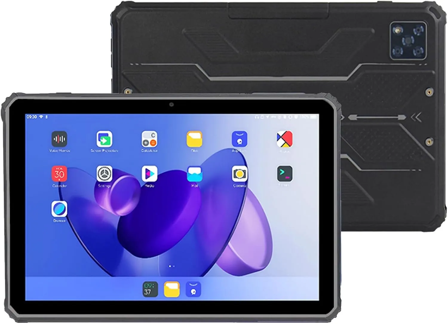 ST10-5G Rugged Tablet, 10.1 inch Andriod 14 Tablet, Octa-Core CPU 8GB 256GB, IP68 Waterproof, 10000mAh, 5G/BT 5.0/GPS/NFC, 13MP 5MP Camera (Black)