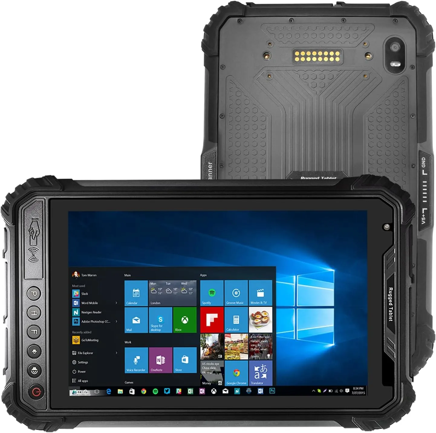 ST9-J Rugged Tablet, 8 inch Windows 11 Pro Industrial Tablet Intel N5100, 8GB 256GB, IP65 Waterproof, 5000mAh, 4G LTE/WiFi/BT 4.2/NFC/GPS (Standard Edition)