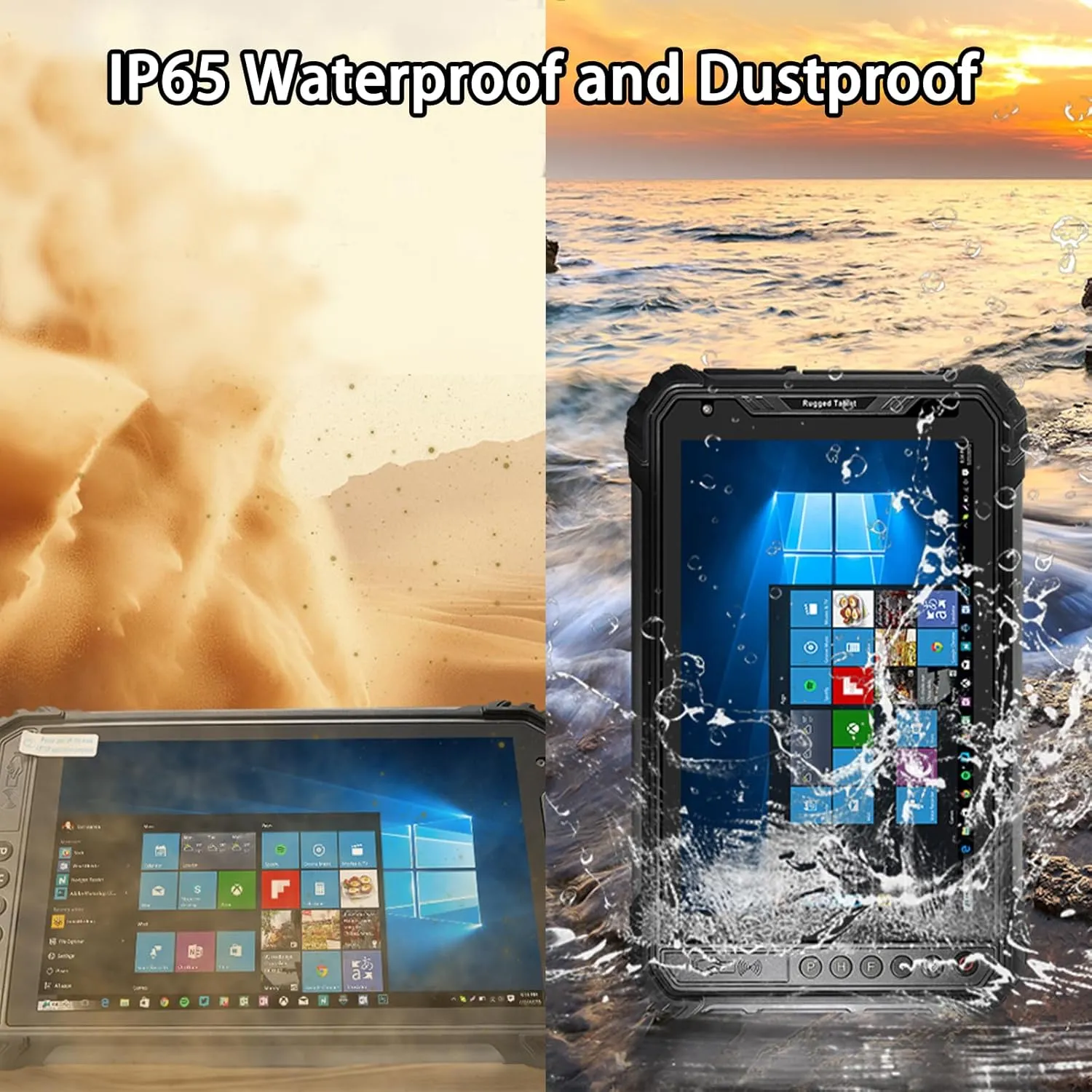 ST9-J Rugged Tablet, 8 inch Windows 11 Pro Industrial Tablet Intel N5100, 8GB 256GB, IP65 Waterproof, 5000mAh, 4G LTE/WiFi/BT 4.2/NFC/GPS (Standard Edition)