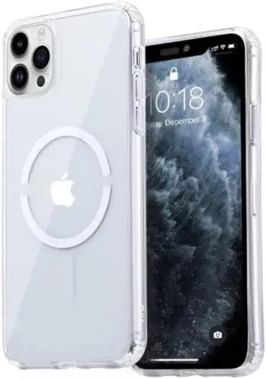 Strong Magnetic Clear for iPhone 11 Pro Max Case [Compatible with MagSafe] [Military Grade Drop Tested] Shockproof Protective Slim Thin Phone Cover 6.5 Inch Clear