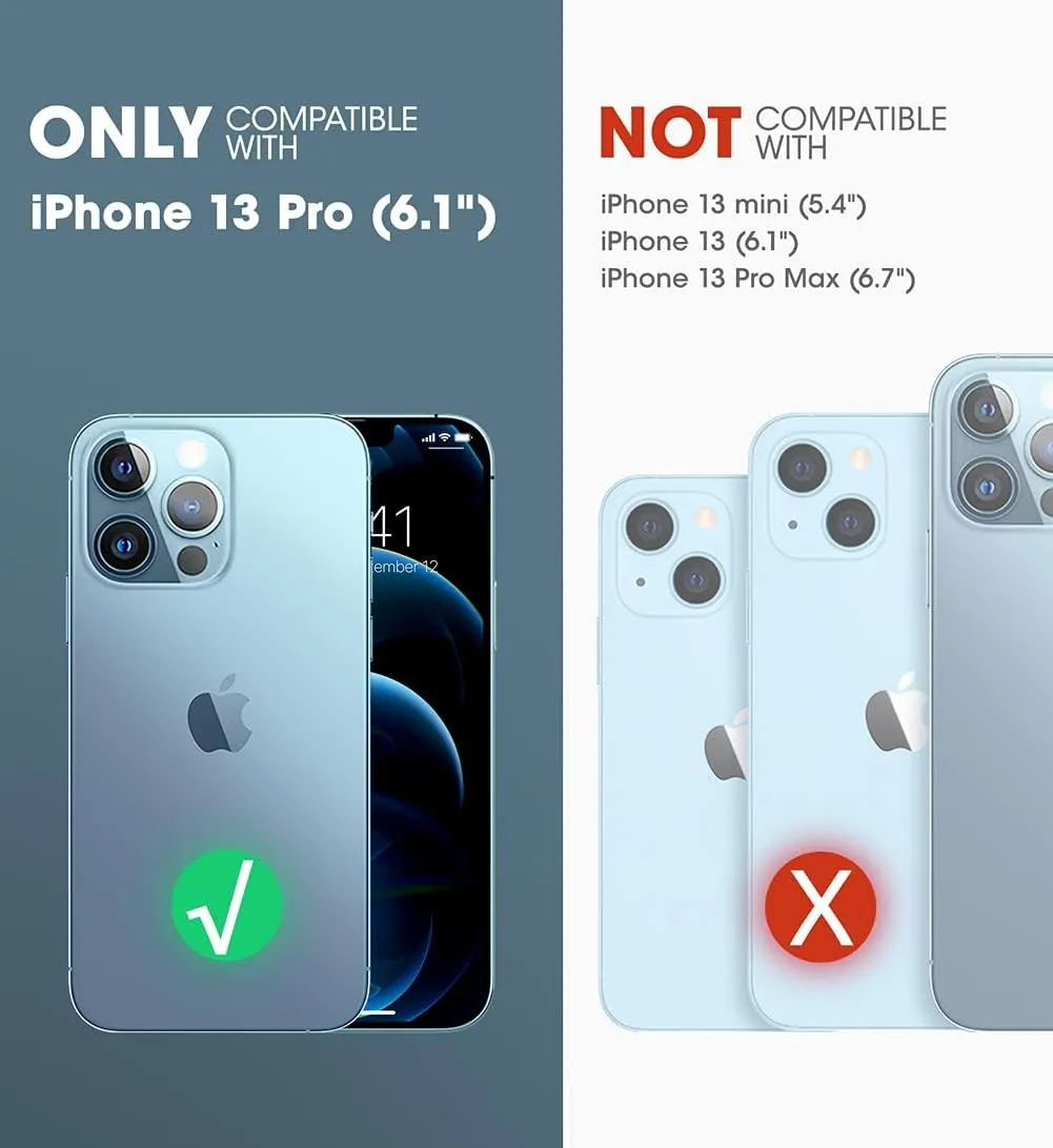 SupCase 360 Degree Case for iPhone 13 Pro (6.1 Inch) Hard Plastic Mobile Phone Case Bumper Case Shockproof Protective Cover [Edge Pro] with Screen Protector 2021 Edition