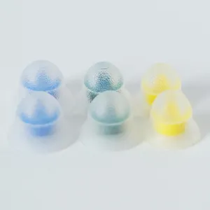 Tang Sancai Narrow Bore Eartips, Medical Grade Hypoallergic Silicone in-Ear Monitor Ear Plugs for in-Ear Earphone, Replacement Earbuds Tips, Mix, 3 Pairs