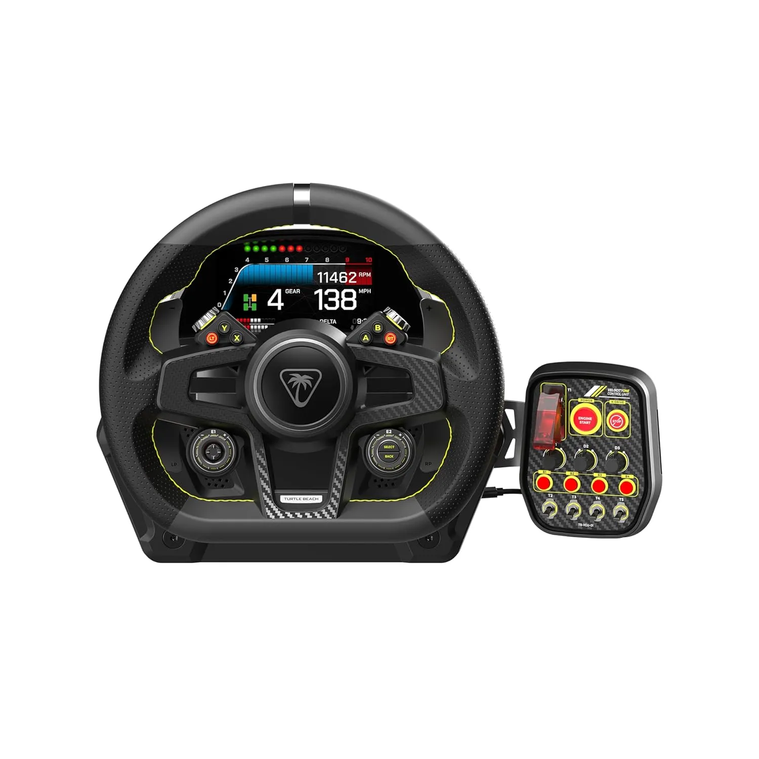 Turtle Beach VelocityOne Race Wheel & Pedal System Licensed for Xbox Series X|S, Xbox One, Windows PCs  7.2Nm Direct Drive Force Feedback, 3 Pedals & Magnetic Paddle Shifters, Hall Effect Sensors