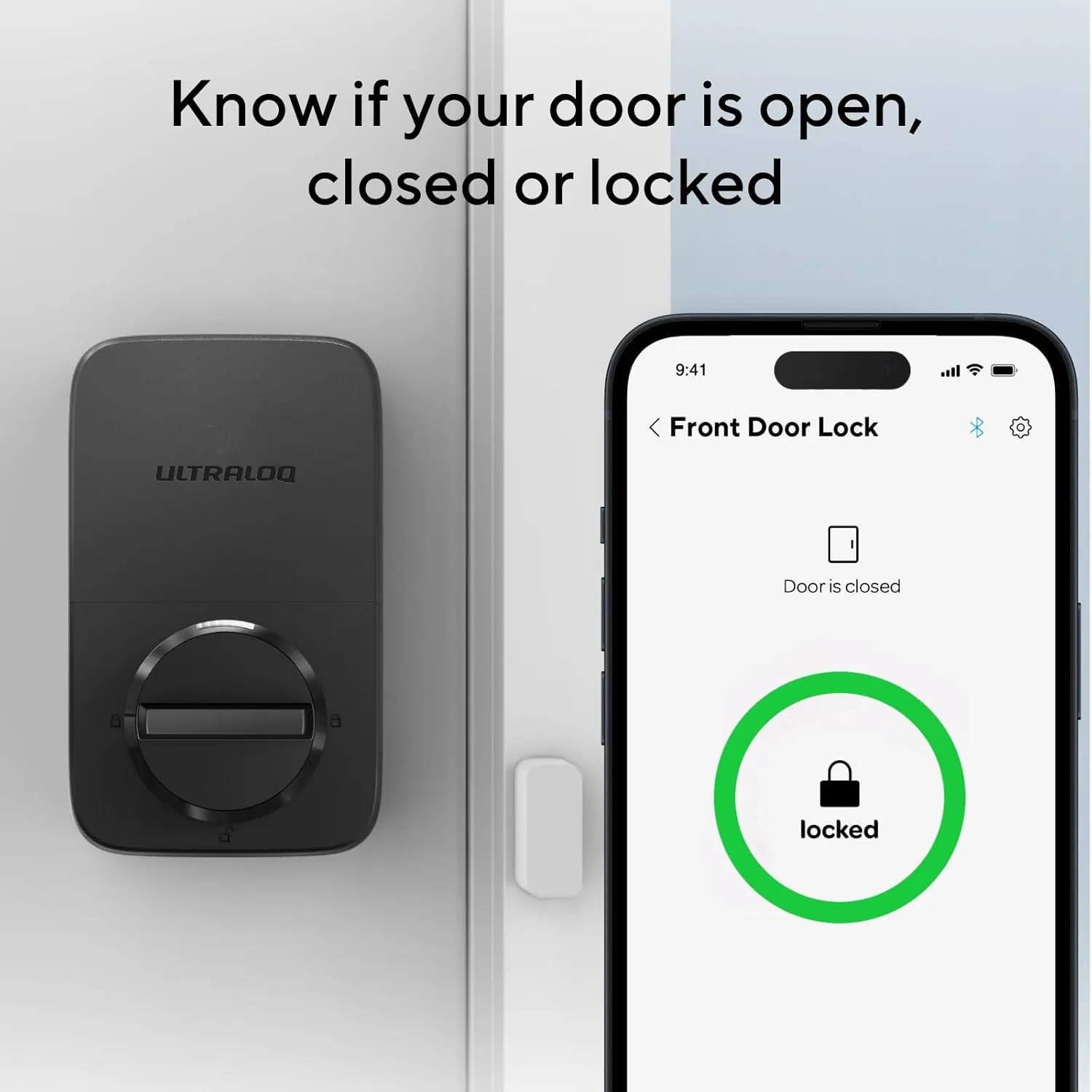 ULTRALOQ U-Bolt Z-Wave Smart Lock with WiFi Hub, Zwave Deadbolt with Door Sensor, Works with Z-Wave Plus, Alexa, Google, Home Assistant, Compatible with SmartThings, Hubitat, Ezlo, etc, ANSI Grade 1
