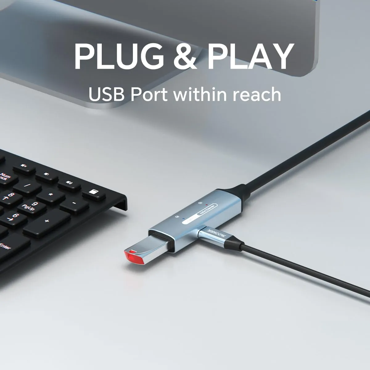 USB 3.0 Extension Cable -5Gbps high-Speed USB Extension Cable, with Alloy Shell and Thickened PVC, Compatible with Printers, VR headsets, Hard Drives (0.5-20m Option) (16ft)