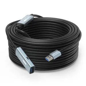 USB 3.0 Extension Cable -5Gbps high-Speed USB Extension Cable, with Alloy Shell and Thickened PVC, Compatible with Printers, VR headsets, Hard Drives (0.5-20m Option) (16ft)