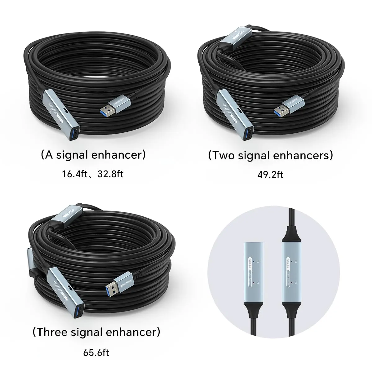 USB 3.0 Extension Cable -5Gbps high-Speed USB Extension Cable, with Alloy Shell and Thickened PVC, Compatible with Printers, VR headsets, Hard Drives (0.5-20m Option) (16ft)