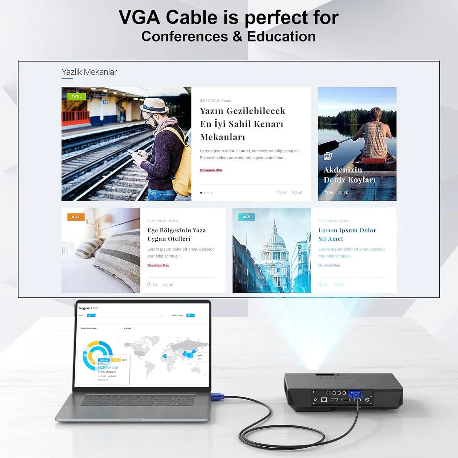 VGA Cable 10 Pack, Computer Monitor VGA Cord, VGA Male to Male Cord 1080P Full HD High Resolution for Monitor TV Computer Projector-6FT/1.83M