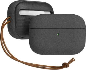 VRS Design Compatible with Apple AirPods Pro Case (2019) with Lanyard [Modern-Sand Stone Gray], Led-Visible Full Body Shockproof Hard Shell Protective Cover [US Patent Registered