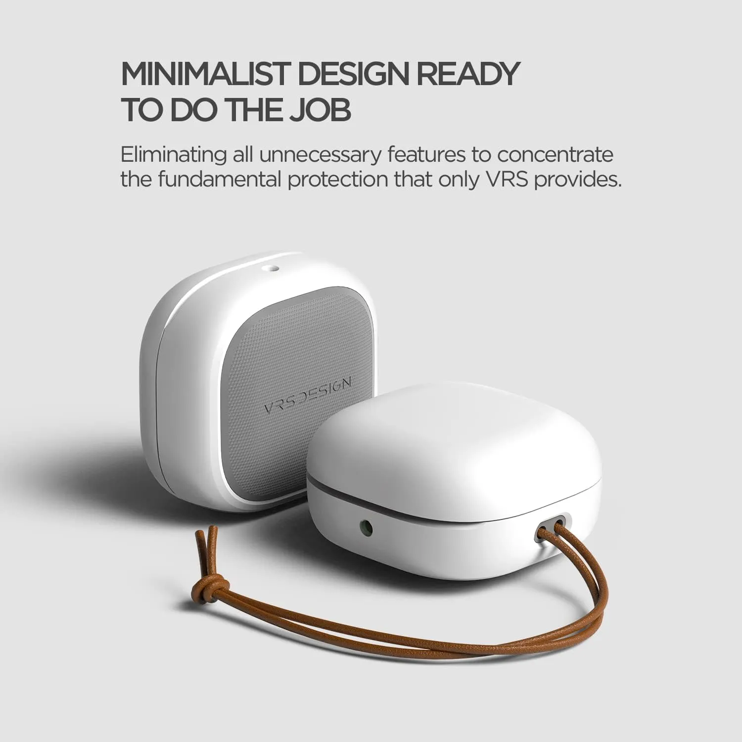 VRS Design Modern for Galaxy Buds FE (2023), Buds2 Pro Case (2022) / Galaxy Buds 2 Case (2021) / Galaxy Buds Pro Case (2021) / Buds Live Case (2020) (White)