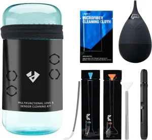 VSGO Professional Camera Cleaning Kit  for Canon, Nikon, Sony, DSLR & Mirrorless Cameras, Includes Lens Cleaning Pen, Air Blower, Sensor Swabs for Full Frame & APS-C, Microfiber Cloth