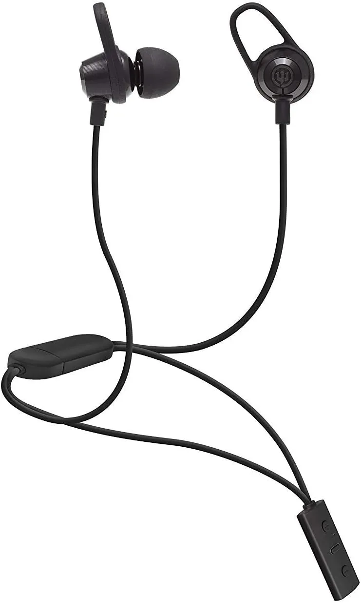 Wicked Audio Bandido Wireless  Bluetooth Earbuds with Microphone and Track Control  Wireless Headset with Metal Housing, Loop and Fin Attachments and Enhanced Bass  Black