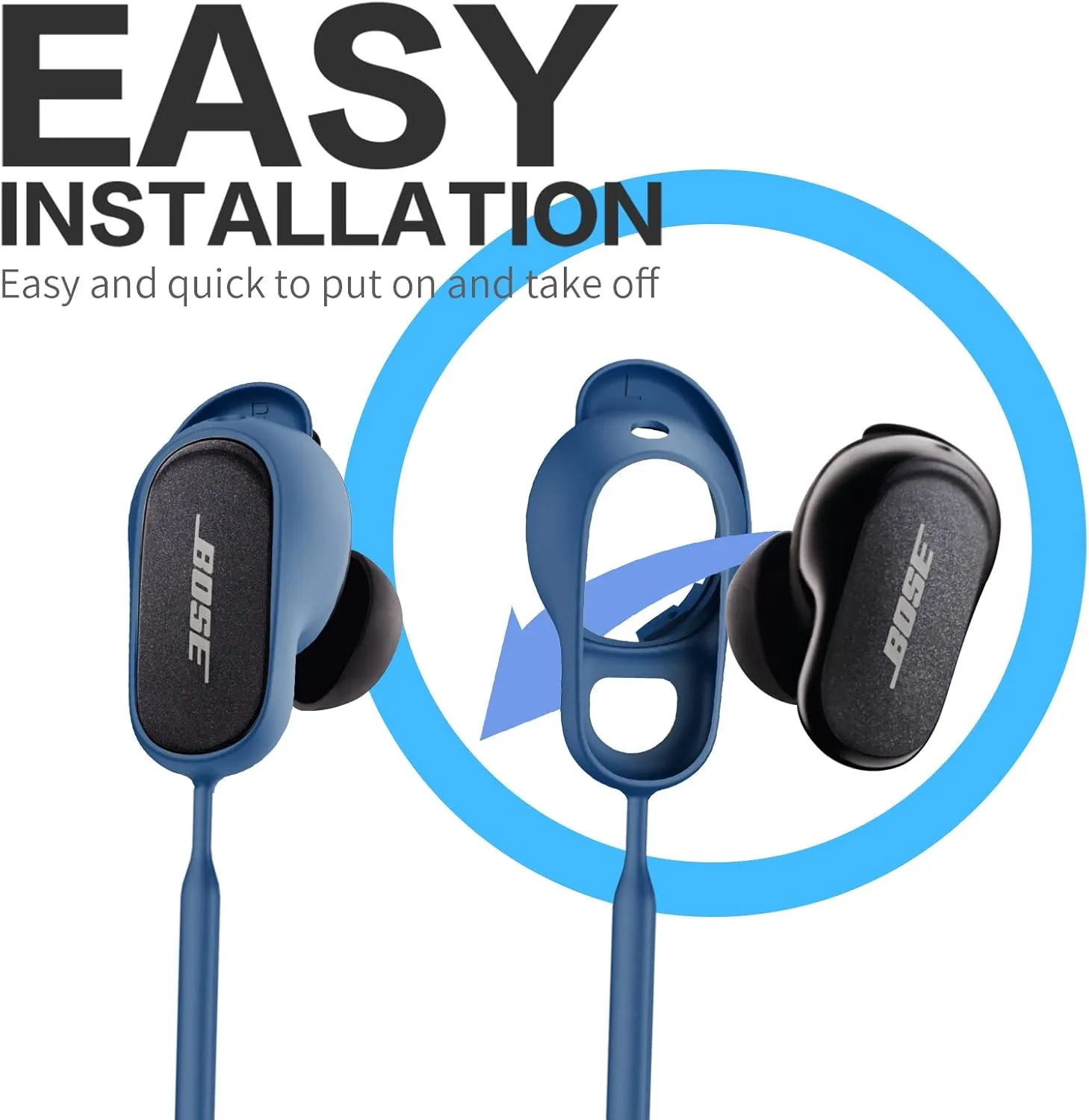 WOFRO Anti-Lost Strap for Bose QuietComfort Earbuds II& New Bose QuietComfort Ultra (2023), Sports Soft Silicone Lanyard