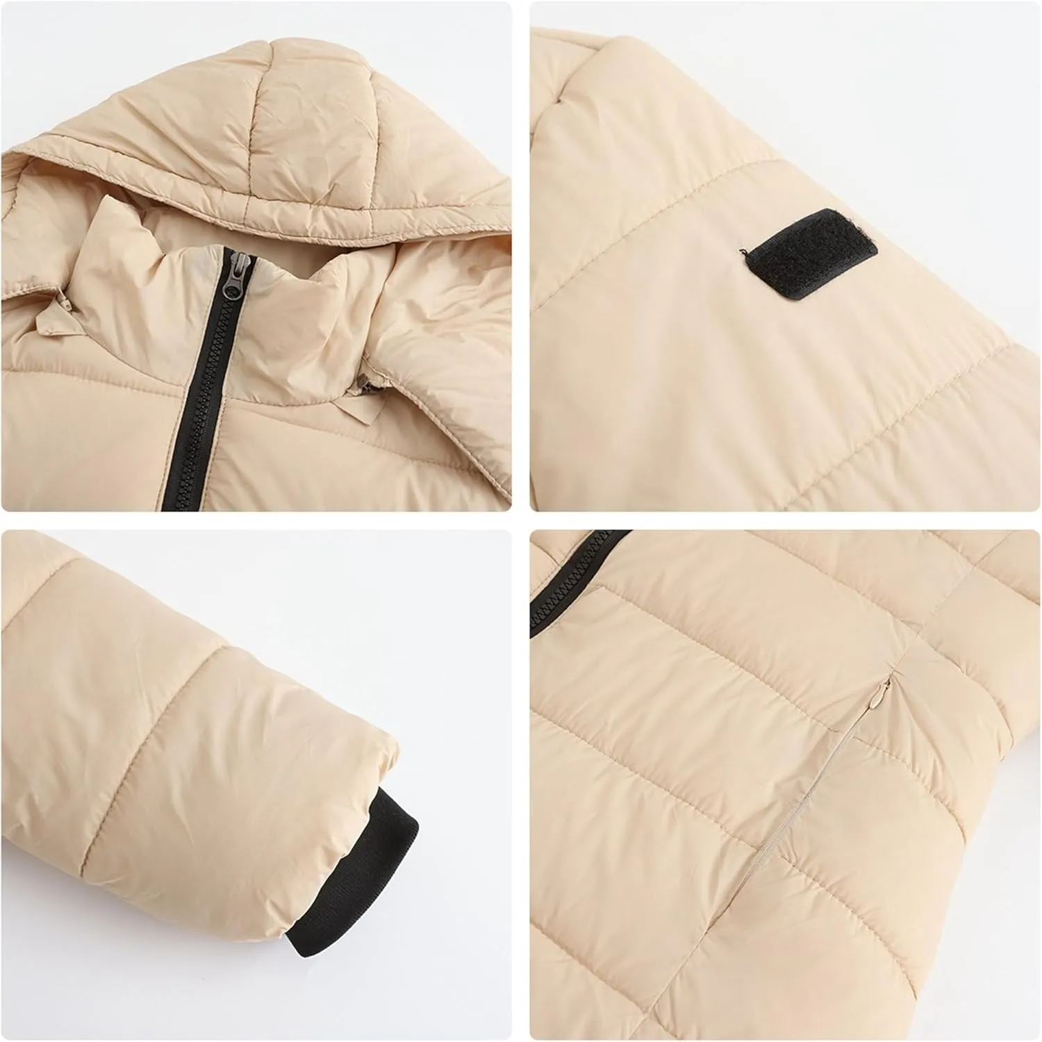Women's Hooded Warm Winter Coat Long Puffer Jacket Thicken Down Coat Cotton Slimhooded Down Jacket