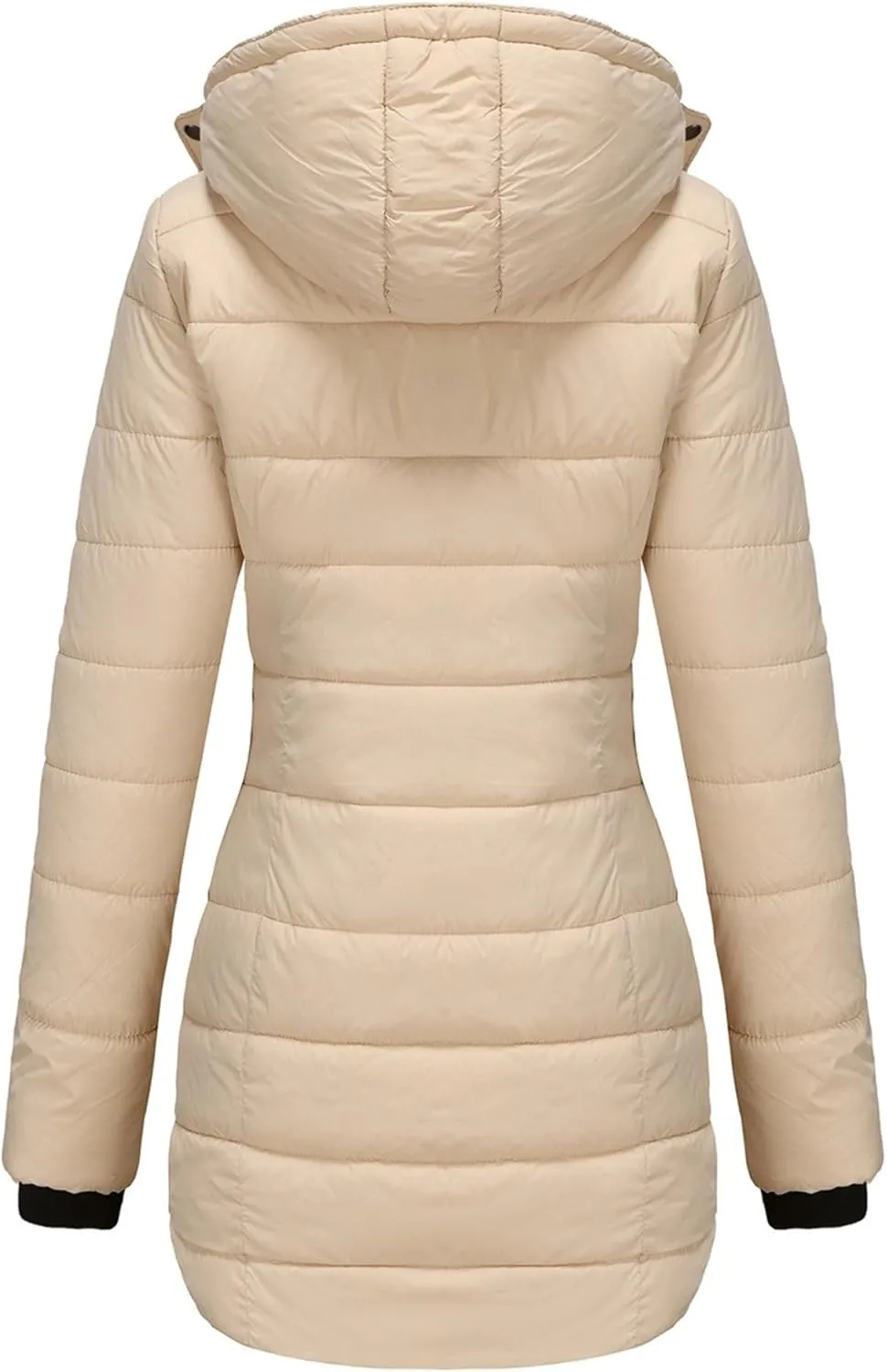 Women's Hooded Warm Winter Coat Long Puffer Jacket Thicken Down Coat Cotton Slimhooded Down Jacket