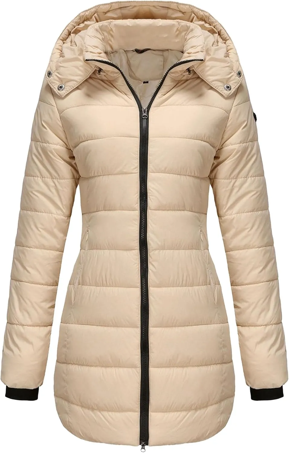 Women's Hooded Warm Winter Coat Long Puffer Jacket Thicken Down Coat Cotton Slimhooded Down Jacket