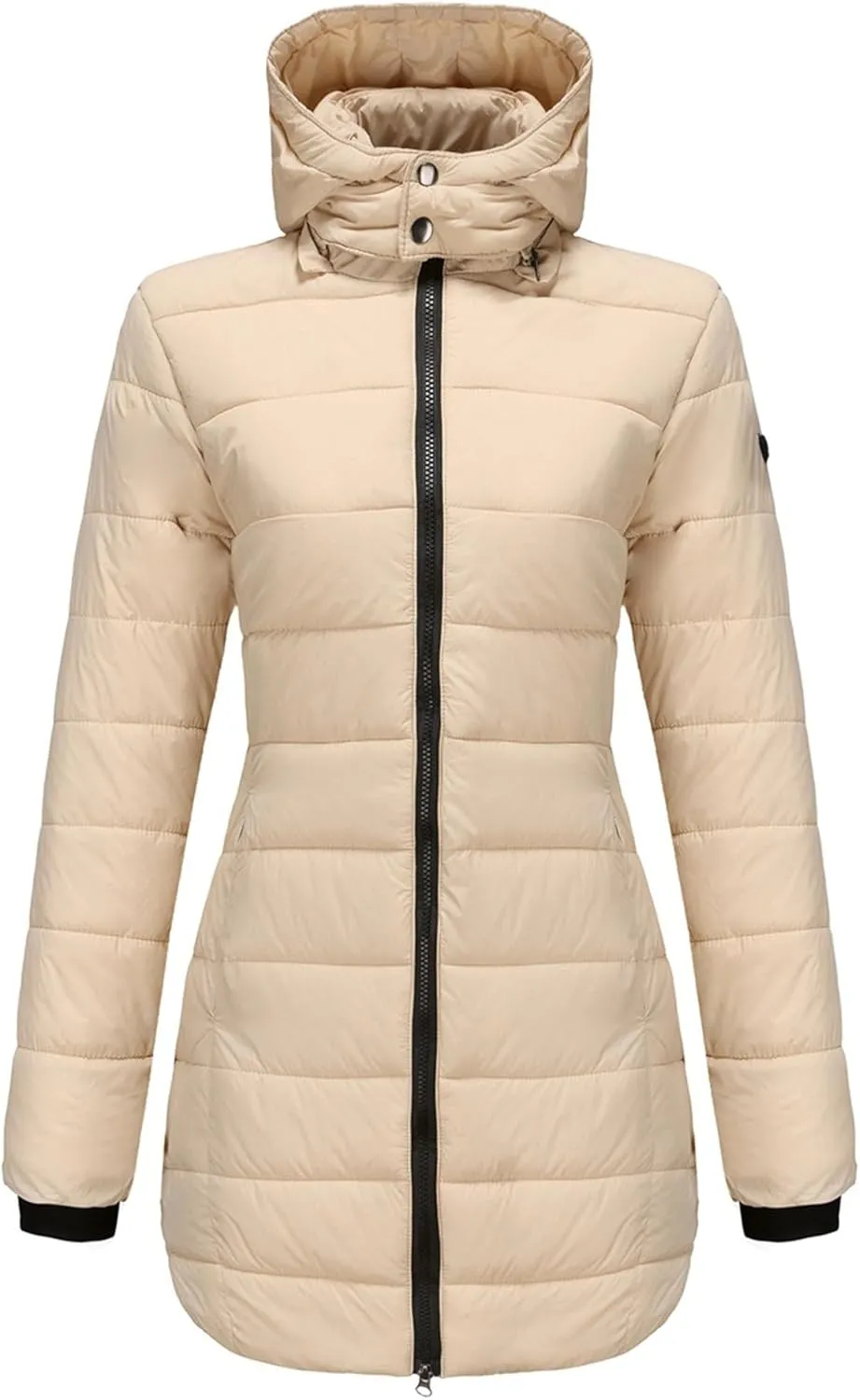 Women's Hooded Warm Winter Coat Long Puffer Jacket Thicken Down Coat Cotton Slimhooded Down Jacket