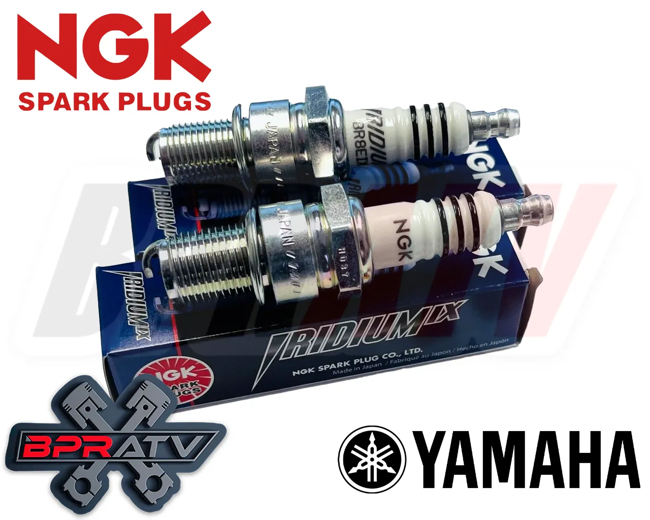x2 NGK Laser Iridium 5044 Spark Plugs BR8EIX Yamaha Banshee 350 Blaster 200 PAIR