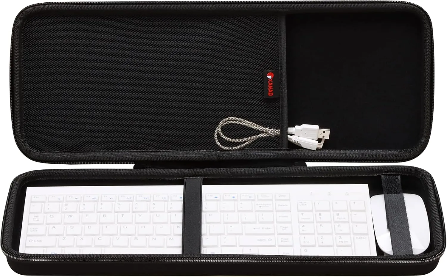 XANAD Hard Case Compatible with TopMate Wireless Keyboard and Mouse Ultra Slim Combo(Black)-Inside: 17.1"x6.1"x1.3"