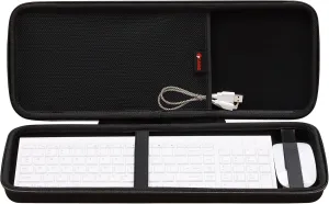 XANAD Hard Case Compatible with TopMate Wireless Keyboard and Mouse Ultra Slim Combo(Black)-Inside: 17.1"x6.1"x1.3"