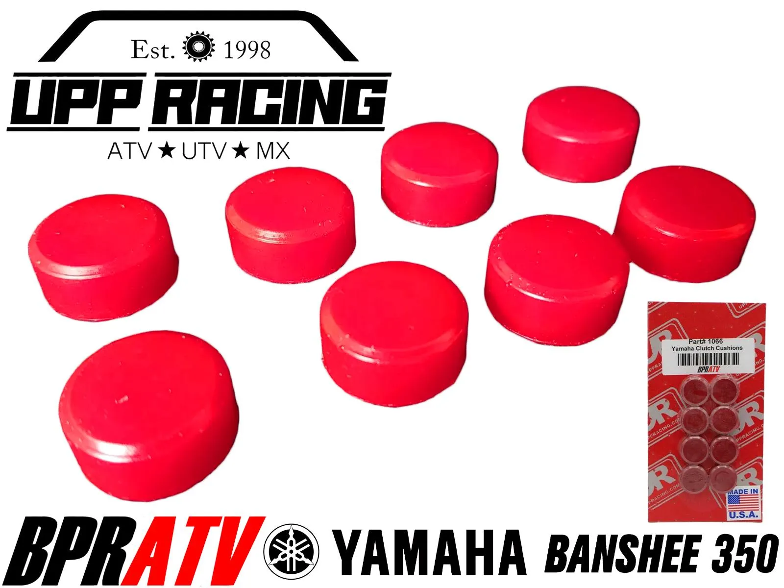 Yamaha Banshee Billet Clutch Basket Talon Clutch Street Bike Fibers RED Cushions